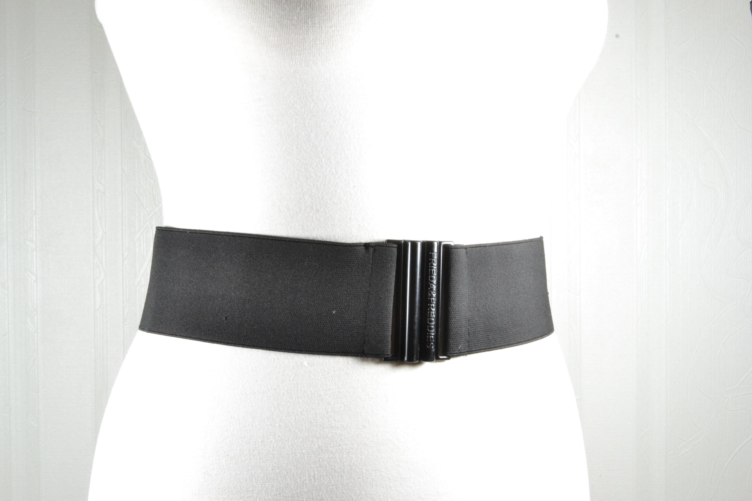 Black Wide Waist Elastic Statement Belt ZYALTFDC Black Belts for Women Dresses Women main image 3