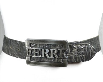 Vintage Punk Leather Waist Belt - Wide Cinch Buckle JNKET Vintage Women main image 4