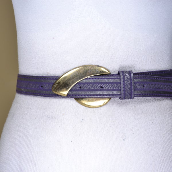 Purple Suede Belt - Etsy