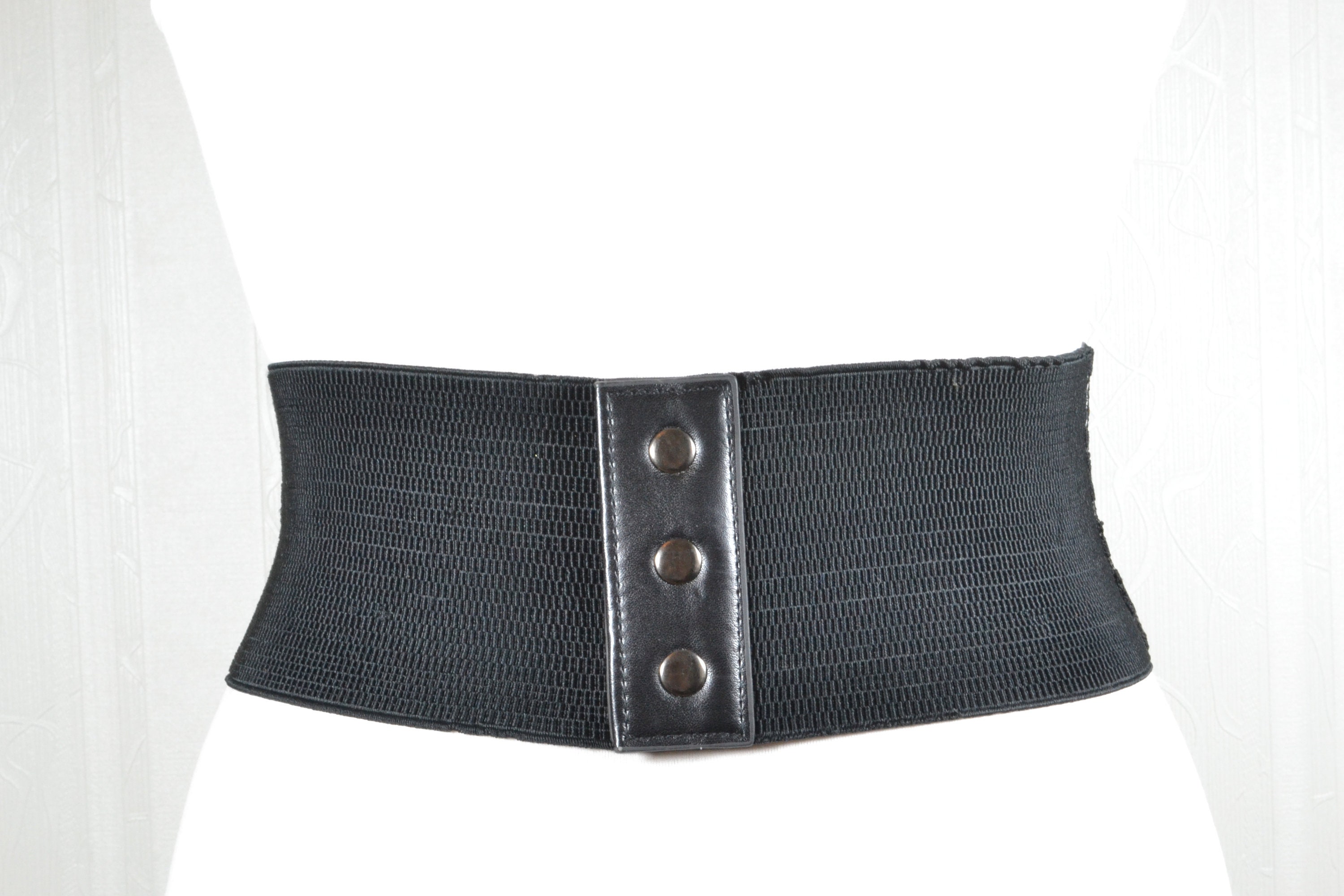 Black Lace up Corset Belt: Extra Wide Stretch Waist Belt - Etsy