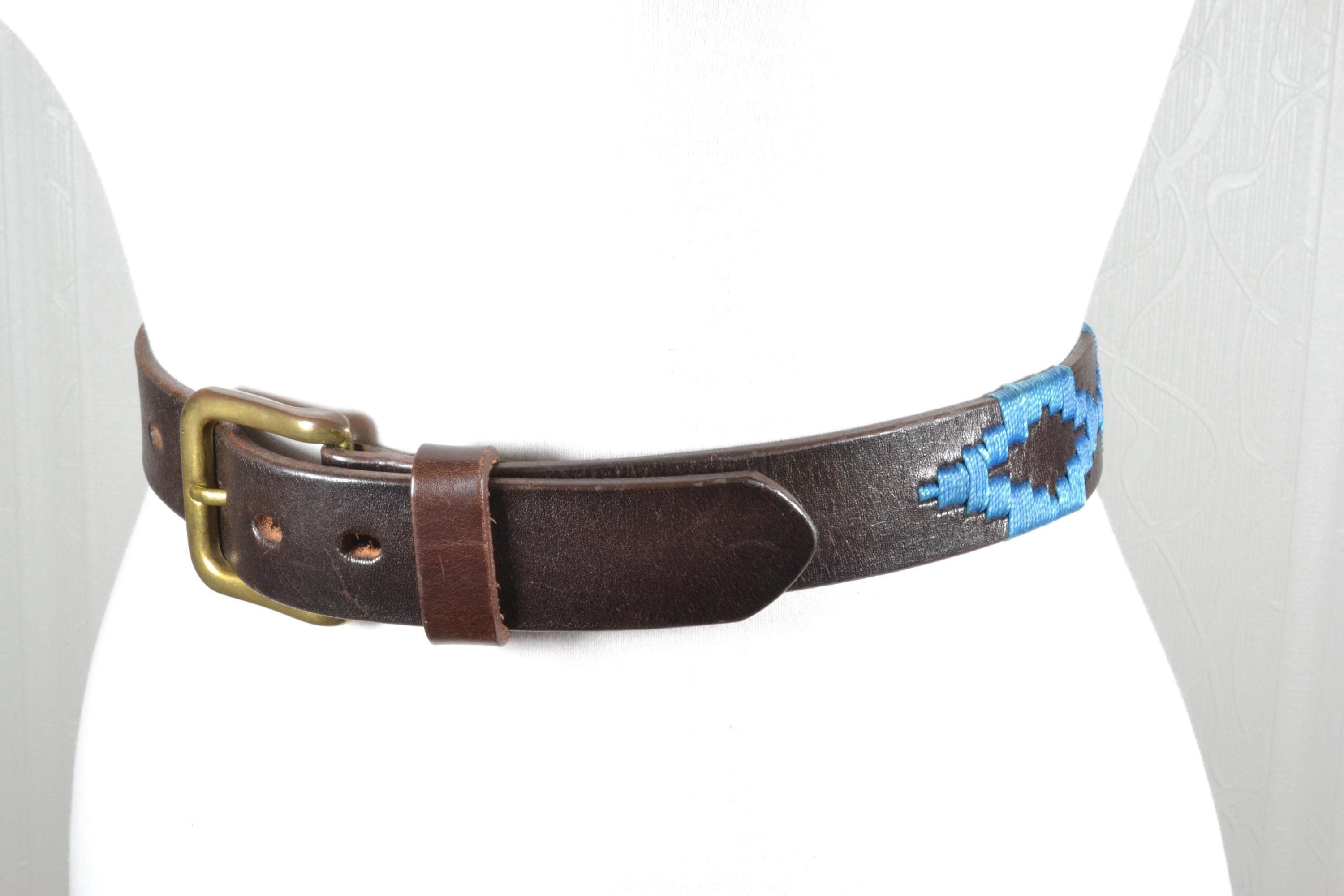 Vintage Embroidered Denim‎ Belt Boho Western Coastal Cowgirl 90\'s Bronze Buckle Amazon.com: Western Cowgirl Belt For Women Ladies Turquoise  main image 4