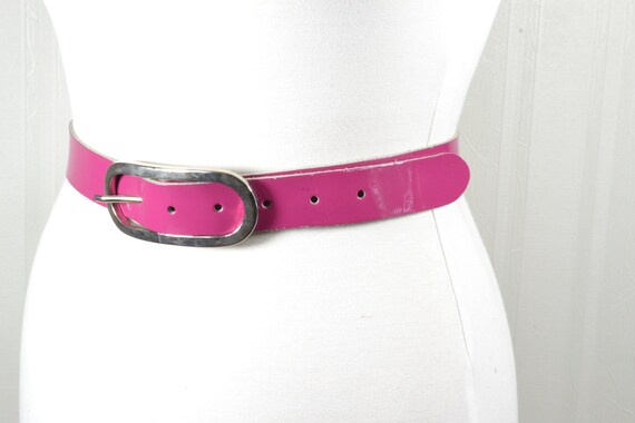 Vintage Galanos Elegant Pink Belt Satin and Leather Sz XS/Small 11392522_master.jpg?width=768 main image 2