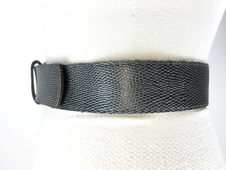 1980s gray lizard Pattern belt belt for women