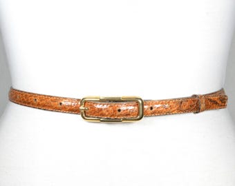 VTG Brown Snake-Texture Navy Fabric Waist Belt Gold Buckle il_fullxfull.4180165244_68l1.jpg main image 3
