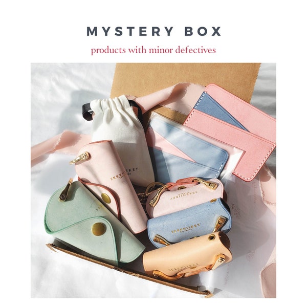 MYSTERY BOX of Seconds Sale | Leather Essentials Surprise Gift Set Value Bundle with slight defectives, flaws and personalization