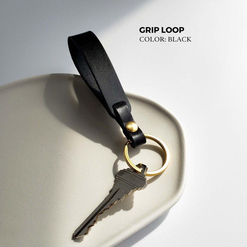 Black Leather Wristlet Keychain Leather Wristlet Strap Etsy Canada