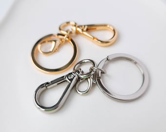 Alloy Keyring Attachment for Key Organizer and keychain Wallet • Gold and Silver Keychain