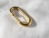Brass Carabiner Clip Keychain Hook CR-01 02