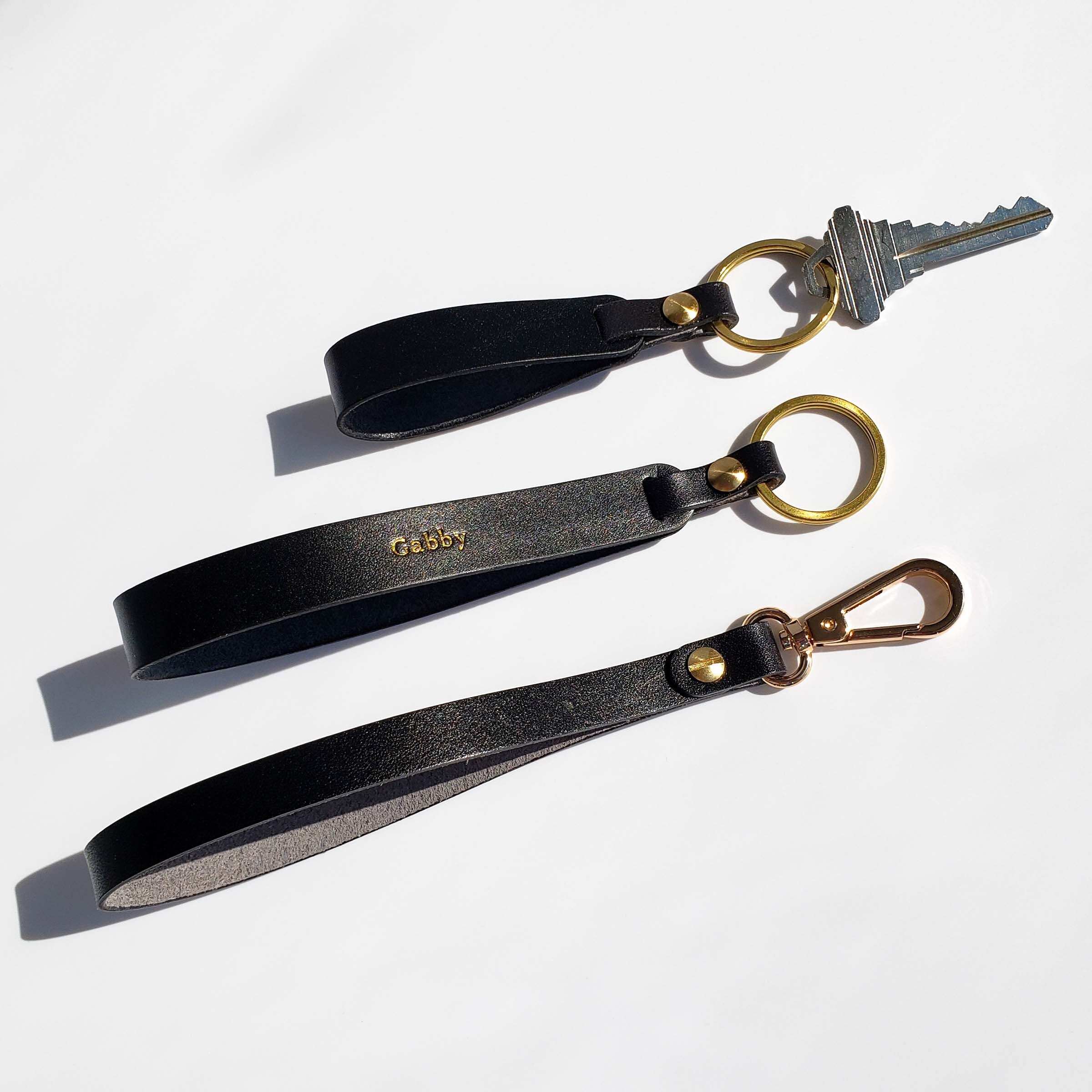 Black Leather Wristlet Keychain Leather Wristlet Strap Etsy Canada