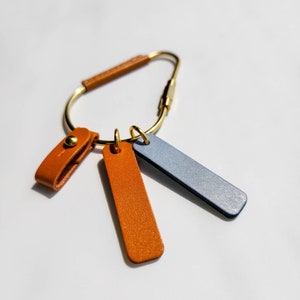 Thick Leather Keychain Tag Delightful Keychain Pendant, Personalized Leather Name Tag and Key Charm, Gifts under 20 9 Colors image 10