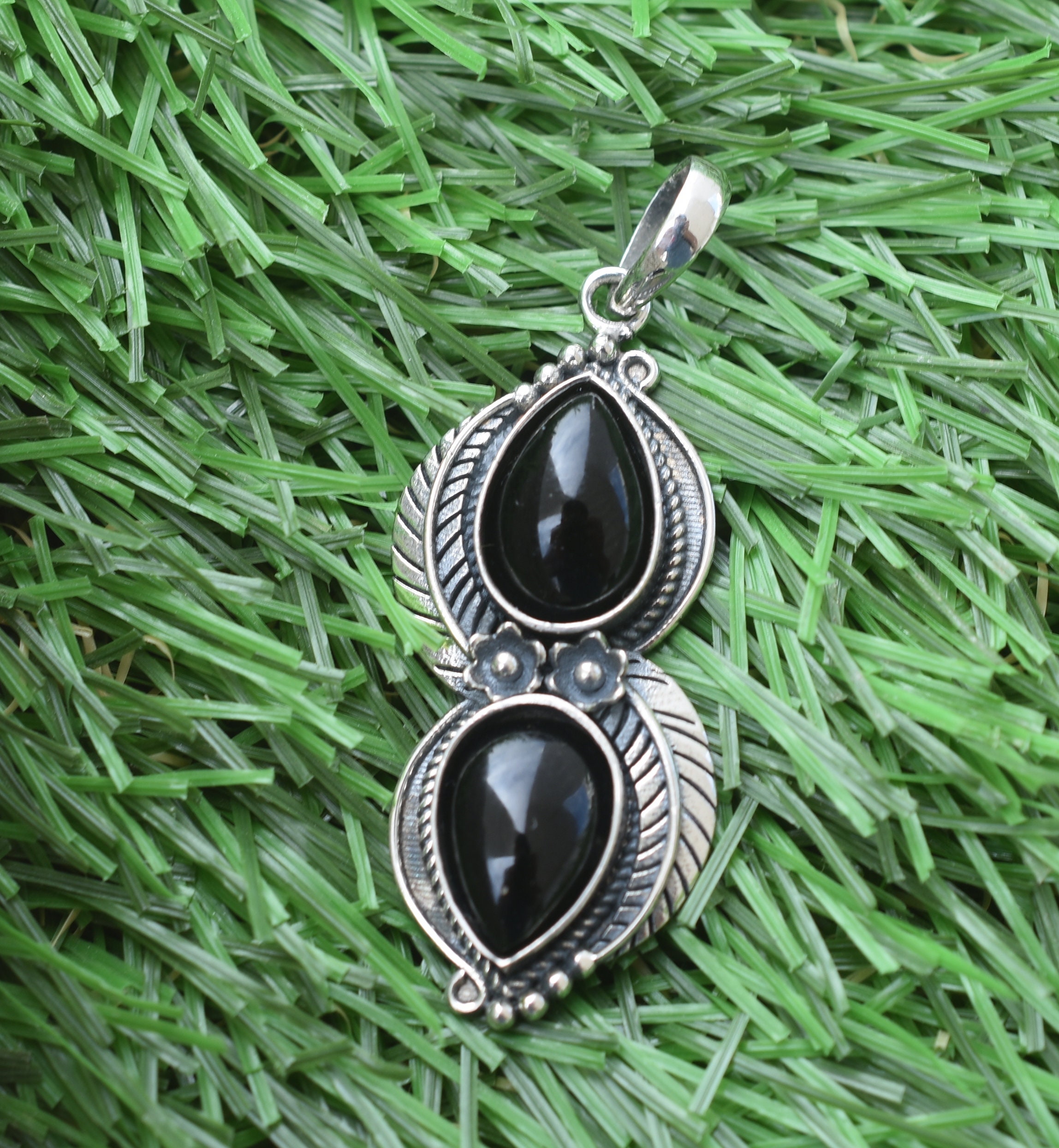 Black Onyx Pendant 925 Sterling Silver PendantHandmade Etsy