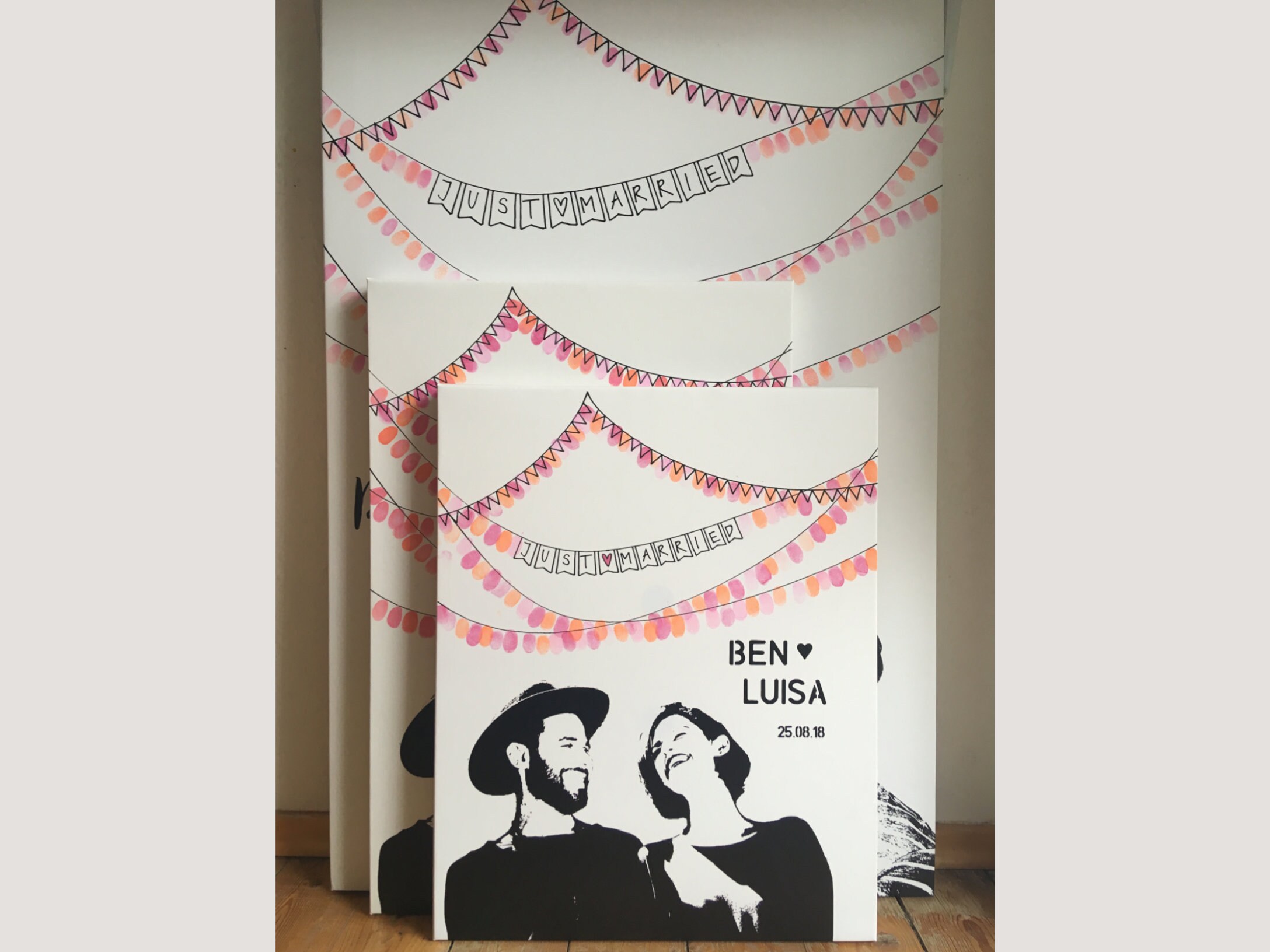 Personalisierte Hochzeits-Faltfächer - Individuell Graviert Für Gäste