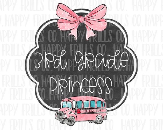 3rd Third Grade School Sublimation Heat Press Transfer Ready To Press Sublimation Heat Transfer Back to School Sublimation Transfer