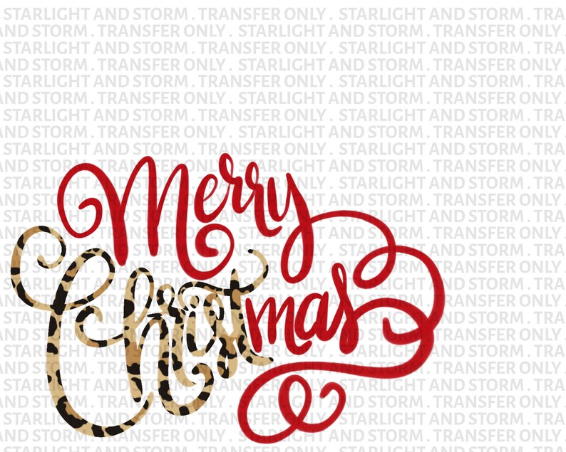 Ready To Press Sublimation Heat Transfer Heat Transfer Christmas Leopard Print Christmas Shirt Merry Christmas Sublimation Transfer