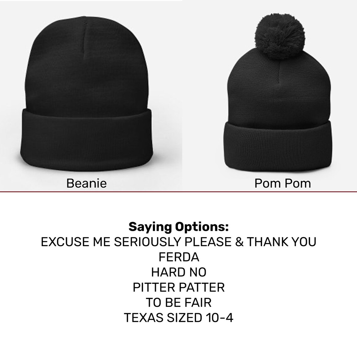 Letterkenny Sayings Beanie Pitter Patter Hard No To Be Etsy