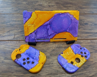 Cosmic Purple - Conjunto de carcasas personalizadas para Nintendo Switch