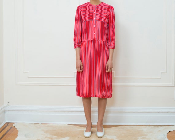 red striped dress medium | red white blue striped