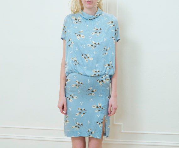 light blue tea dress