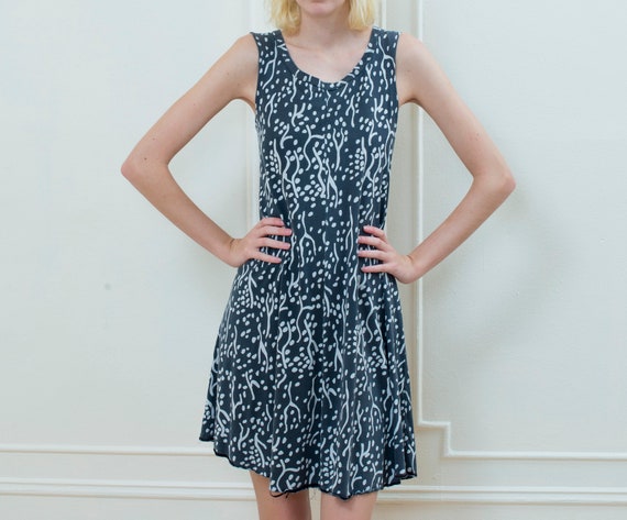 diane von furstenberg black cotton printed dress |
