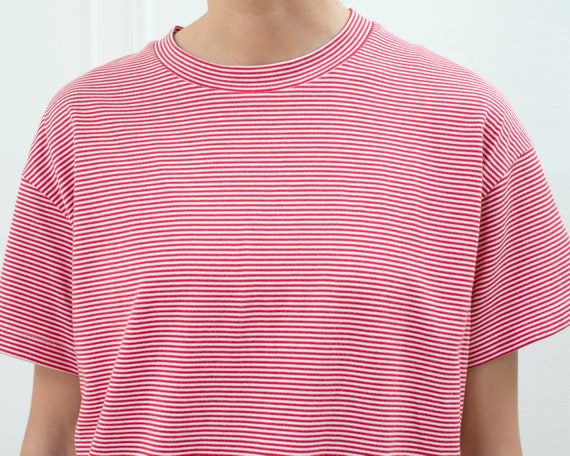 90s red striped tshirt - image 2