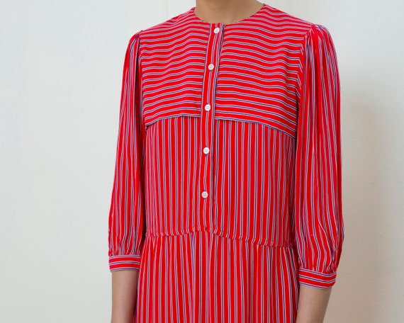 red striped dress medium | red white blue striped… - image 2