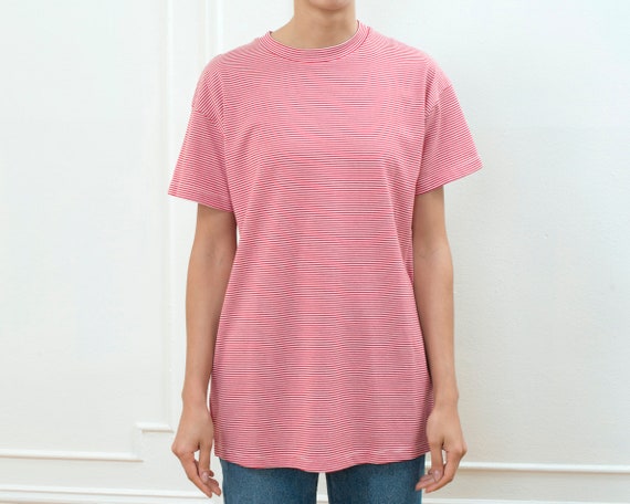 90s red striped tshirt