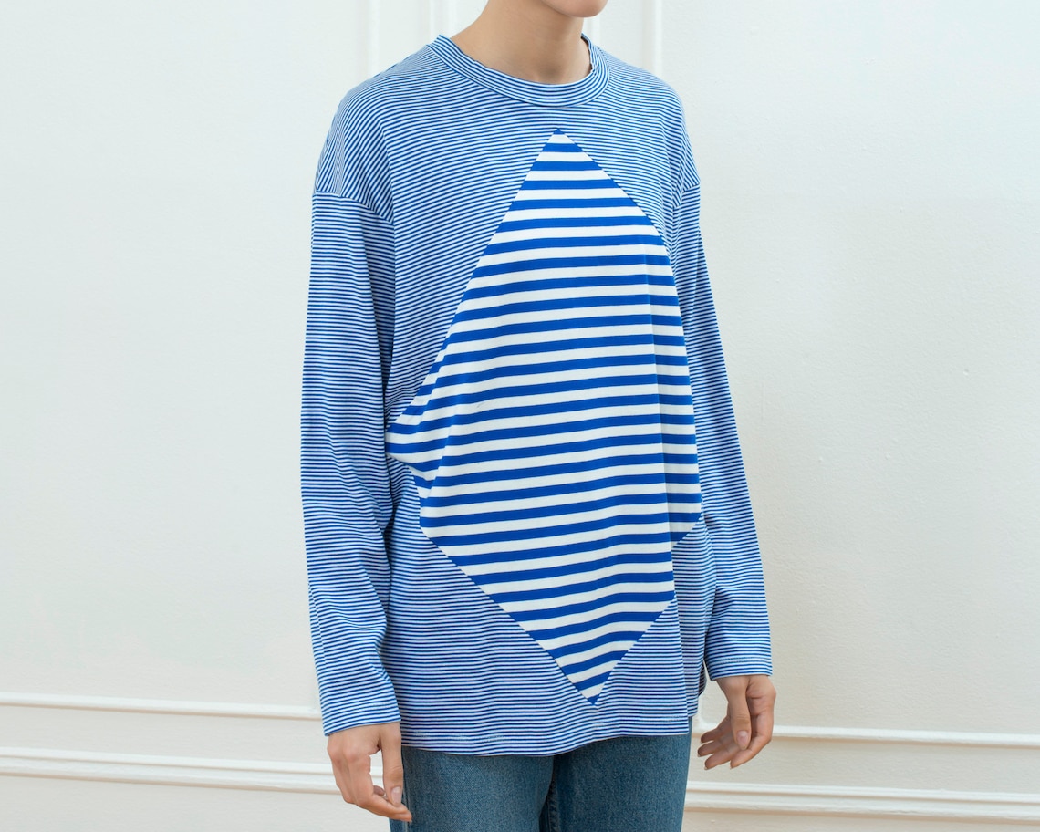 T-shirt, blue stripe (86)