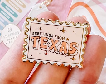 Greetings From Texas Enamel Pin