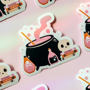 Witches Brew Sticker: Halloween, Laptop Sticker, Decal, Gift for Friend, Witchy, Cauldron