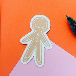 Gingerbread Transparent Sticker: Laptop Decal | Vinyl Sticker | Gift for Friend | Quote Sticker | Transparent Sticker
