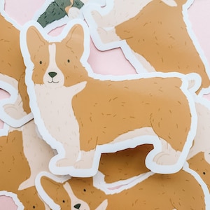 Corgi Dog Vinyl Sticker | Dog Lover Gift | Laptop Sticker | Sticker Decal | Vinyl Sticker | Gift for Her | Dog gift