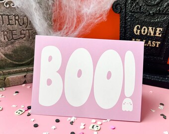 Boo Halloween Greeting Card