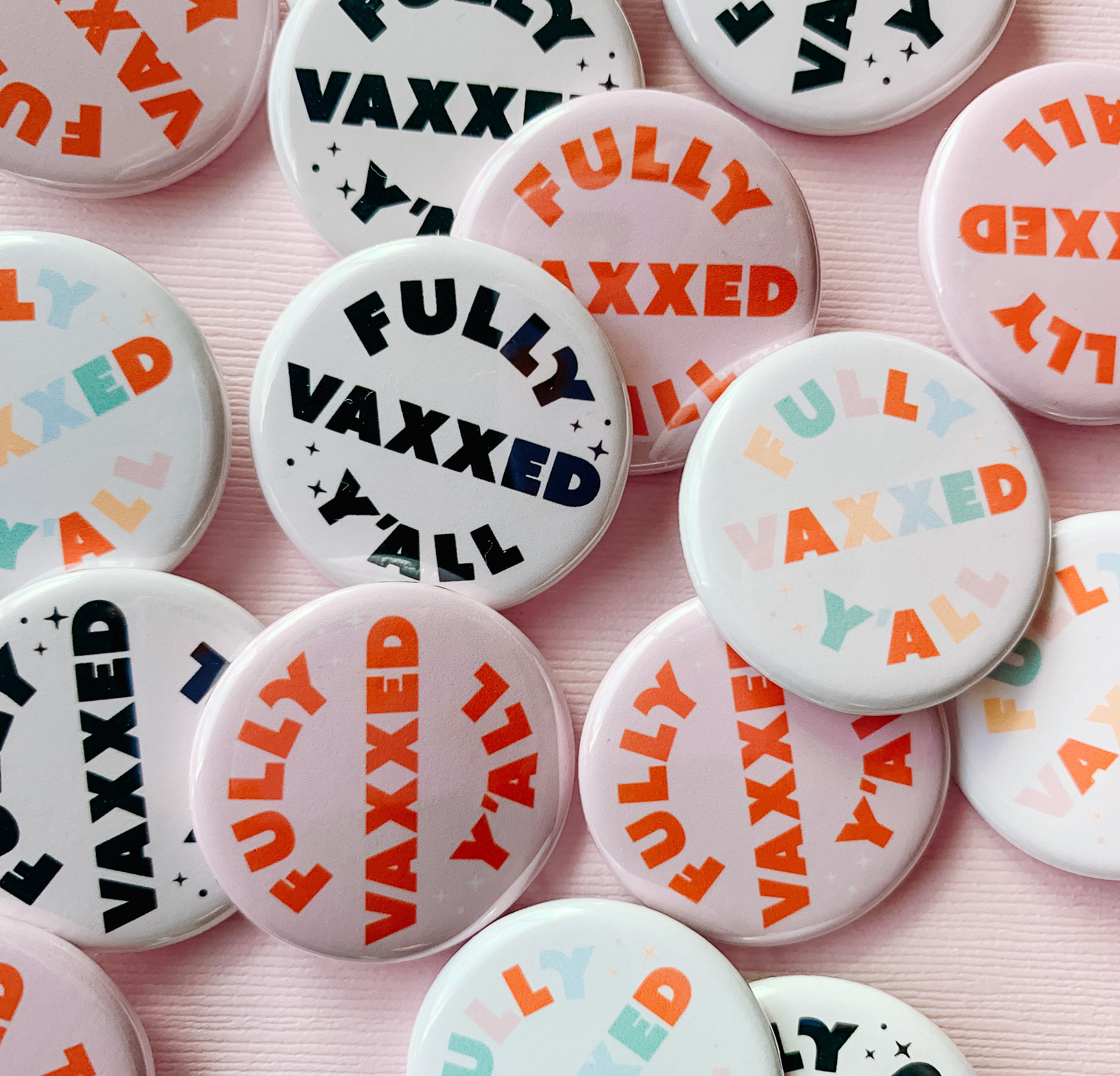Fully Vaxxed Yall Button | Gift for Friend, Plant pin, Gift for Her