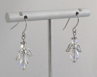 Swarovski crystal Angel Earrings