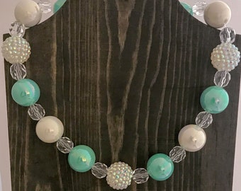 Mint & White Bubblegum Necklace