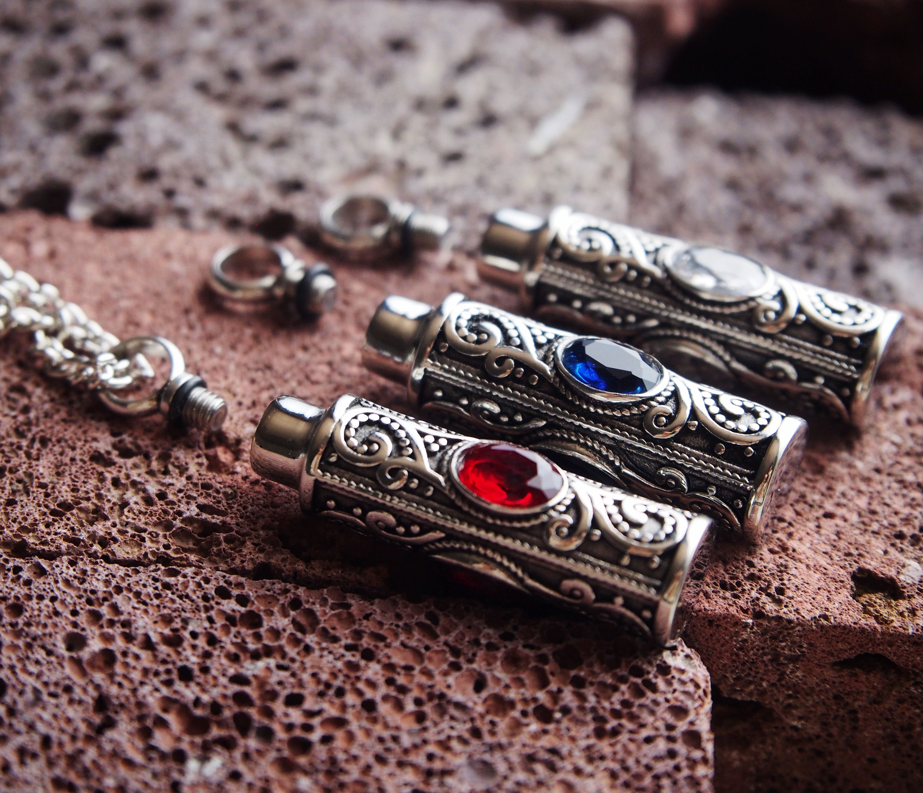 Stone Cremation Jewelry for Ashes Holder for Men Urn Necklace Etsy