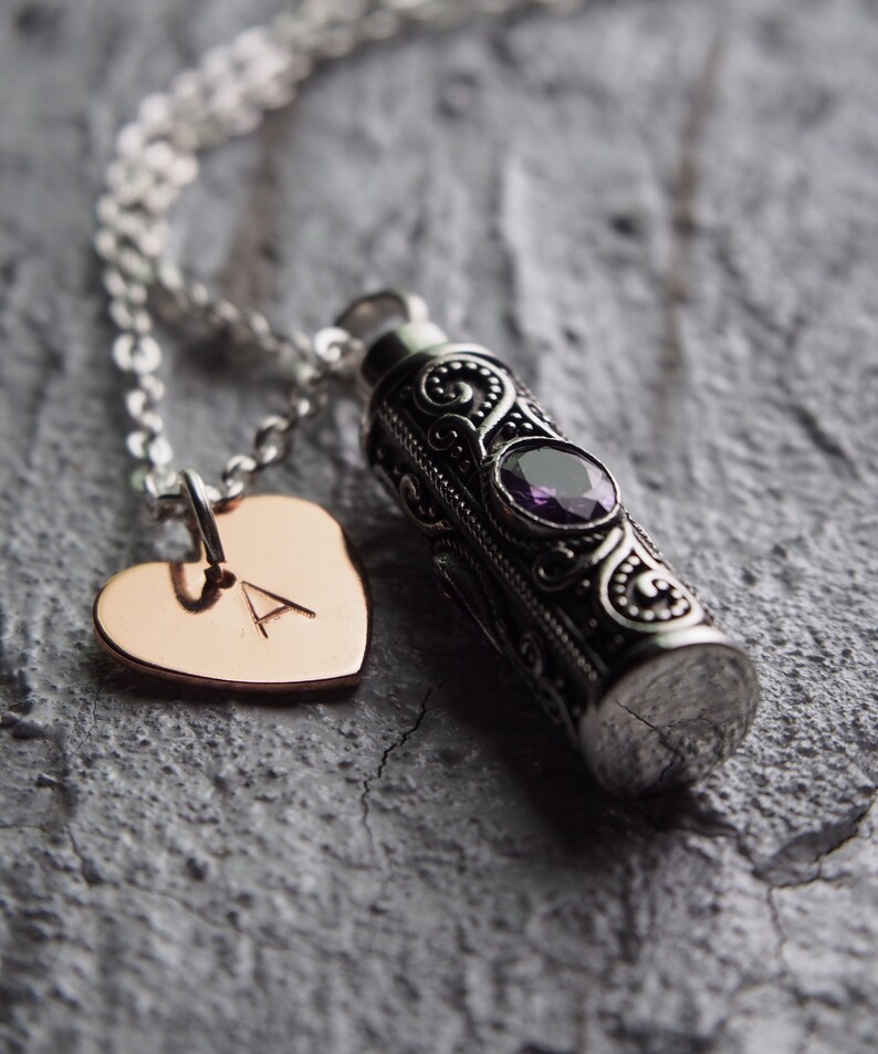 Stone Cremation Jewelry for Ashes Holder for Men Urn Necklace Etsy