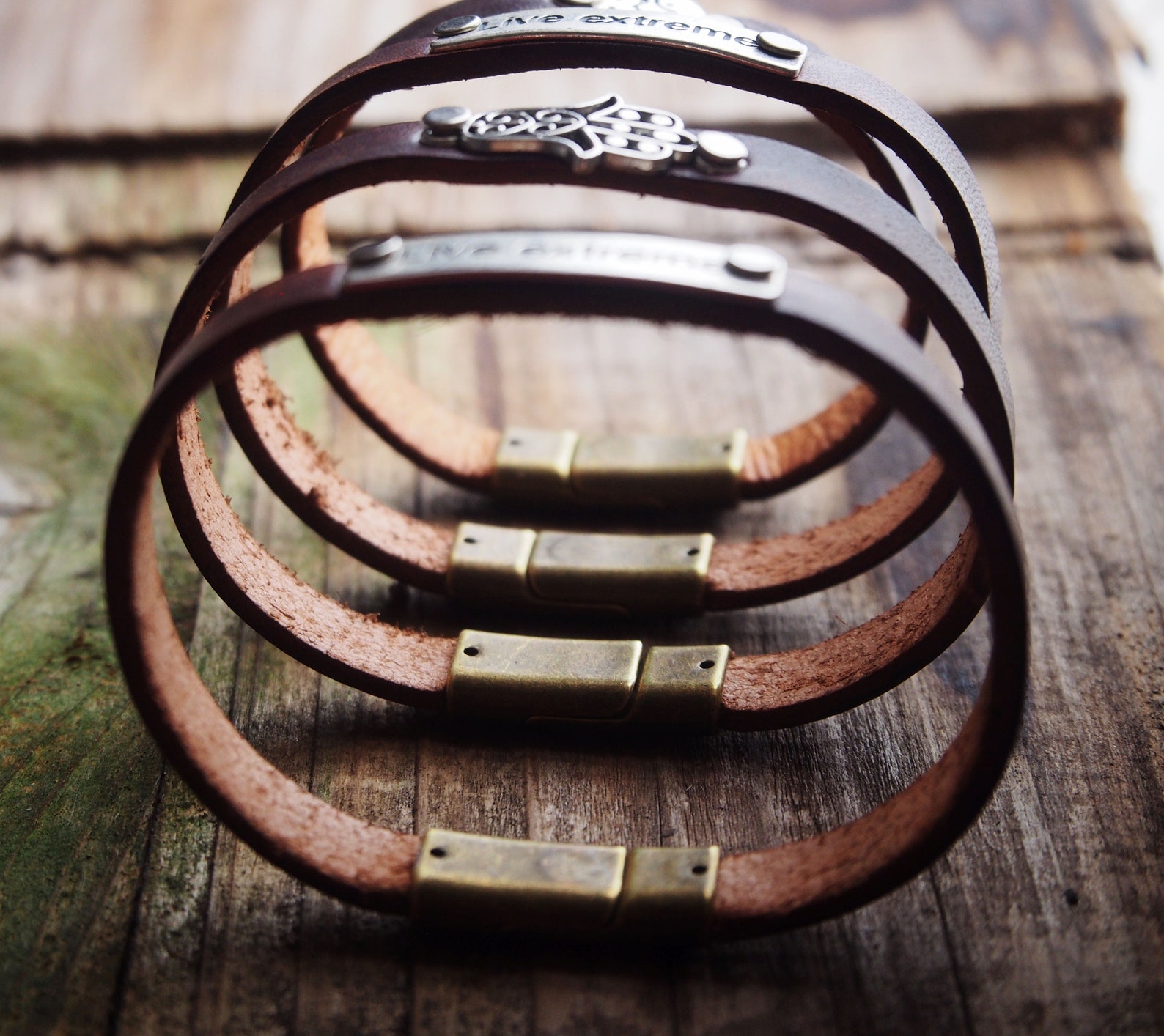 Leather Bracelets Inspired Bracelet MENS Leather Bracelets Etsy