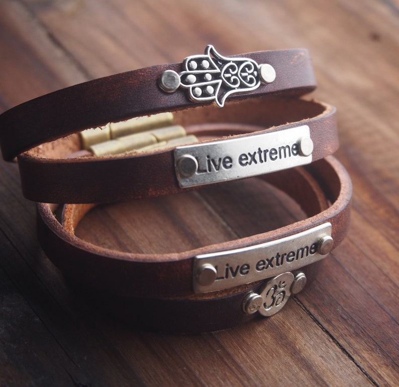 Leather Bracelets Inspired Bracelet MENS Leather Bracelets Etsy