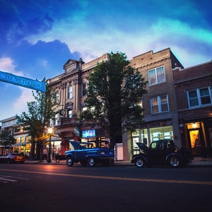 16x20 Downtown Metuchen in the Evening