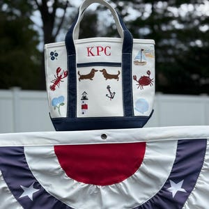 Custom Hand-Painted Coastal Mini Canvas Tote Bag | Personalized  Bag