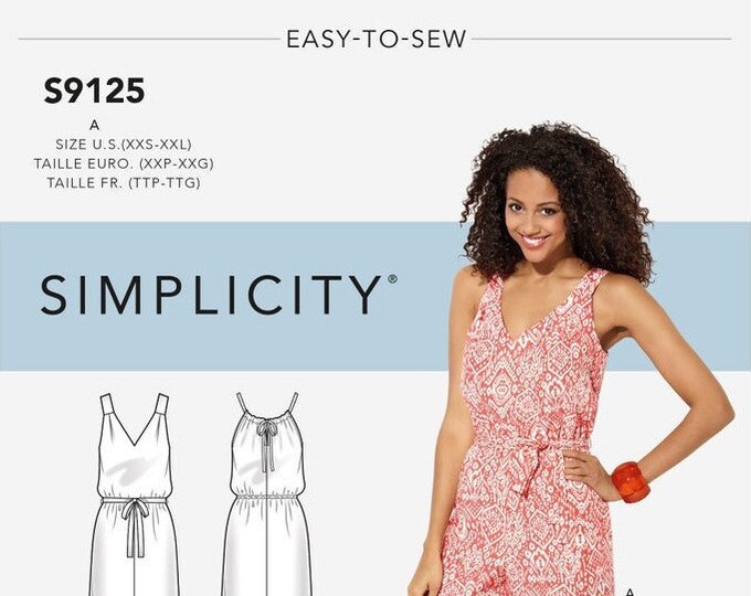 Simplicity S9125 Sewing Pattern, Misses & Women's Easy to Sew Maxi ...