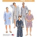 Sewing Pattern for Men's Classic Loungewear & Robe, Simplicity S1021 ...