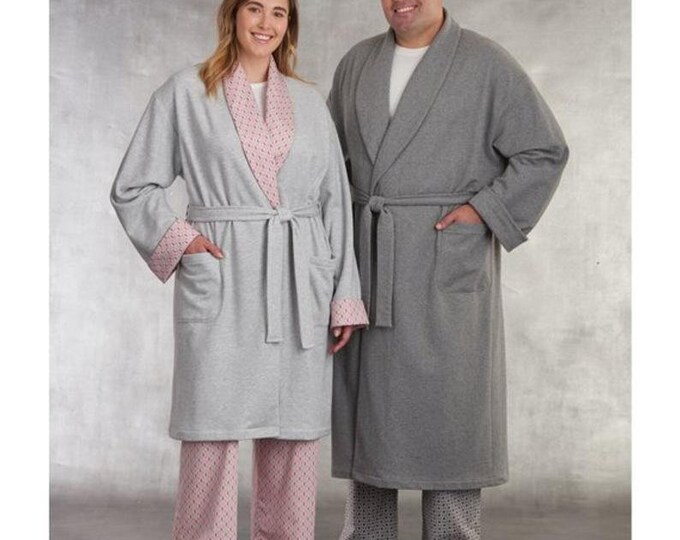 Sewing Pattern for Men's Classic Loungewear & Robe, Simplicity S1021 ...