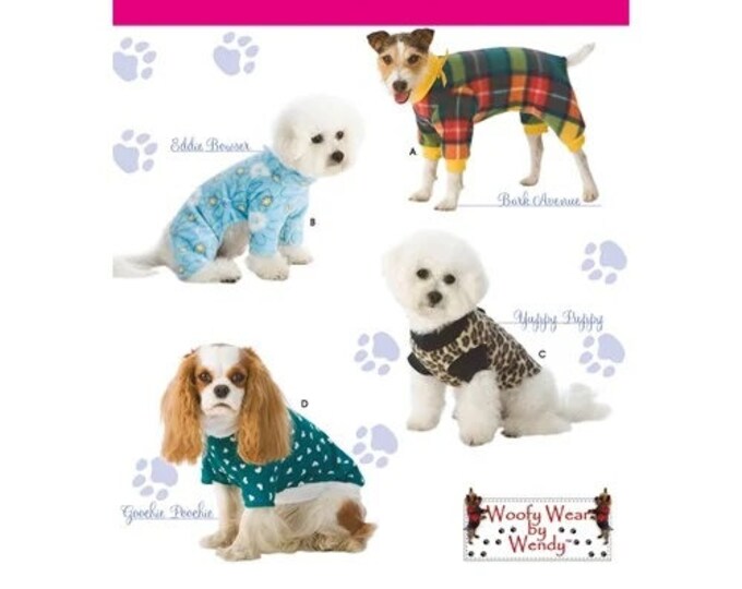 Simplicity S3939 Sewing Pattern, Dog Sweater Jacket in Three Sizes, Dog Clothes & Outerwear
