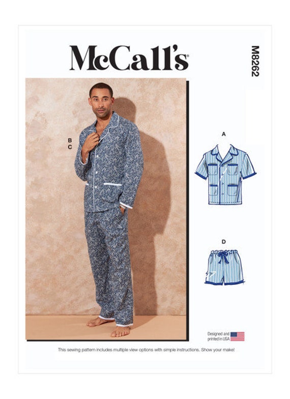 Mccall s M8262 Sewing Pattern Men s Pajamas Loungewear Set of