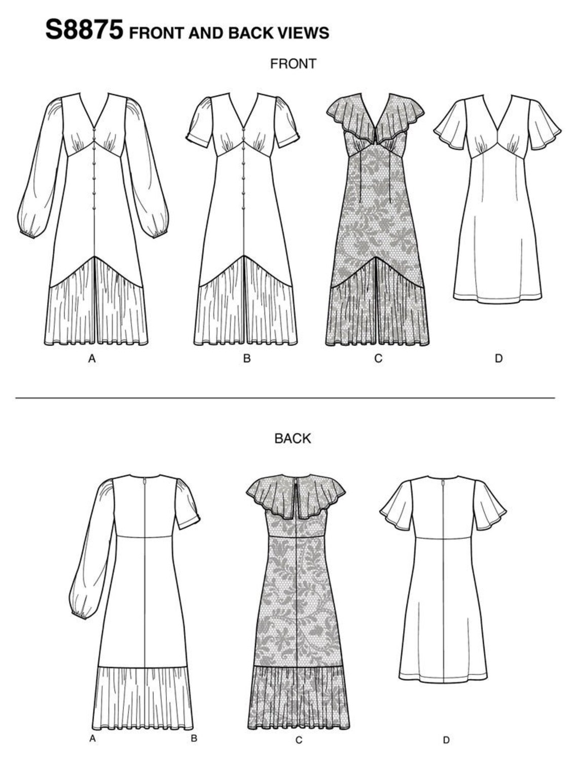 Simplicity 8875 Missesplus Size Deep Vneck Empire Waist Etsy