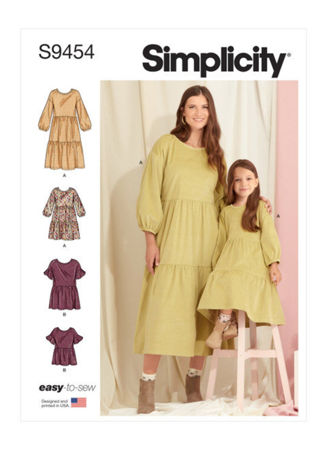 Simplicity S9454 Sewing Pattern for Easy to Sew Children's & Misses