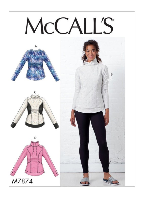 Mccall's 7874 Misses-plus Size Long Sleeve Pullover Knit - Etsy
