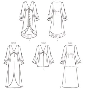 Simplicity S9747 Sewing Pattern for Misses' Deep V-neckline Dusters ...